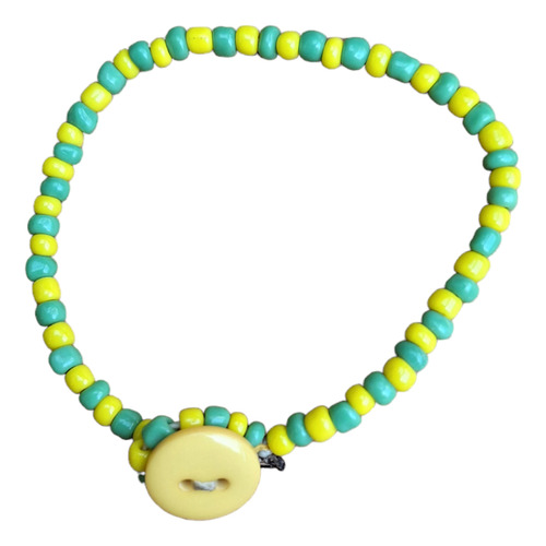 Ide Orula De Botón ( Amarillo ) Santería 10 Piezas