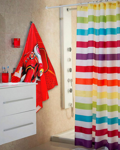Toalla De Baño Diseño Paw Patrol Marshall 155x85 Microfibra Rojo Paw Patrol Marshall