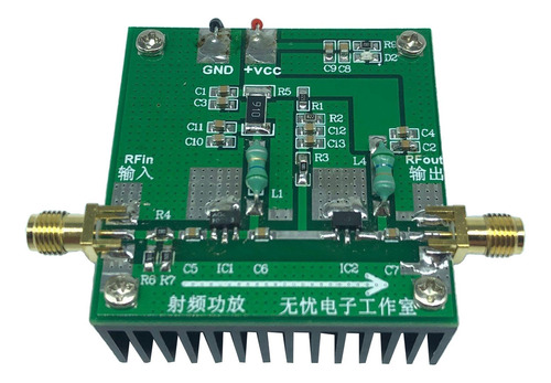 Amplificador De Potencia De 10mhz-500mhz Hf Fm Vhf Rf Con