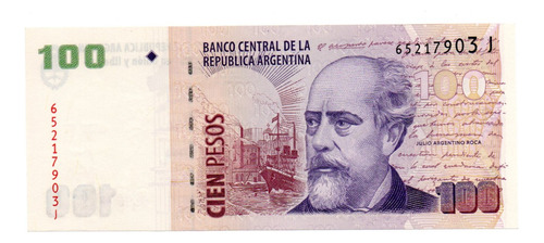 Argentina Billete 100 Pesos Segundo Diseño Bottero 3729 Ex+