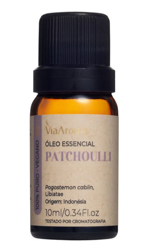 Oleo Essencial Patchoulli Via Aroma 10ml 100% Puro