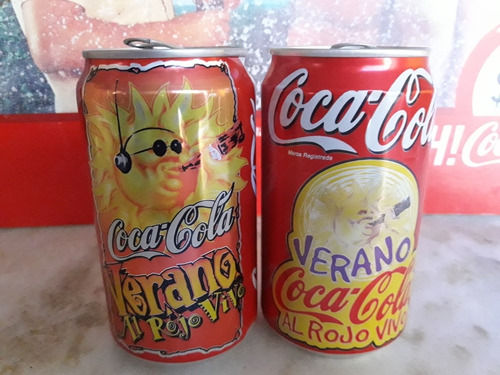 Coca Cola 2 Latas Verano Al Rojo Vivo, De 97 Y 99,precio X2 