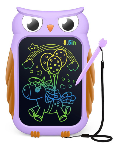 Tecjoe Owl Tableta Dibujo Lcd, Tableta Dibujo Colorida Niños