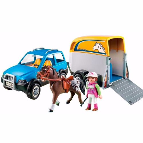 Vehiculo Con Remolque Y Caballo - Playmobil 5223