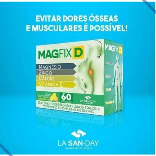Kit 9 Vitamina Magfix D 60 Cápsulas - La San-day Sem Sabor