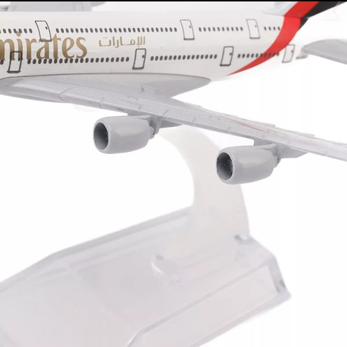 Miniatura Avião Airbus A380 Emirates 16 Cm Metal Emirates
