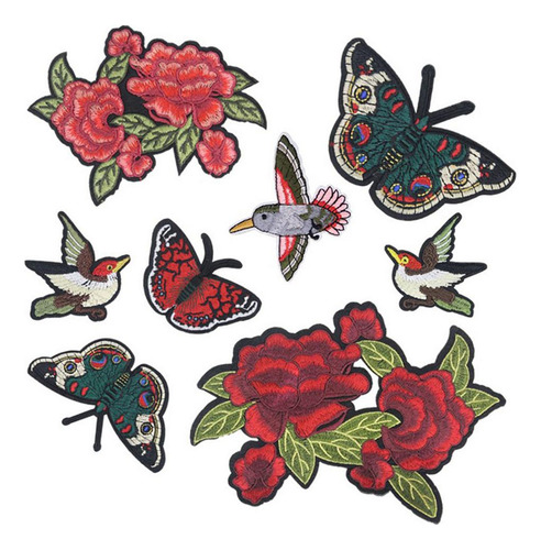 . 8x Decorativo Apliques Etiquetas Insignia Ropa Ornamento