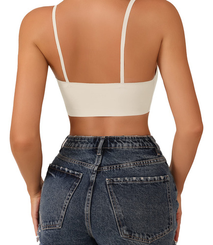 Bralette Con Cuello En V Y Sujetador Sin Costuras Para Uso D