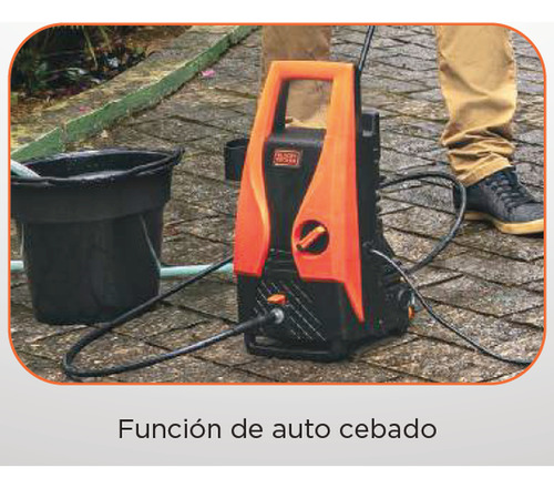 Imagen 3 de 10 de Hidrolavadora Auto Cebado 1400w 1512psi Pw1450 Black+decker
