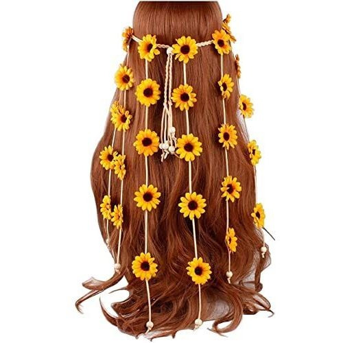 Diadema Hippie Con Diseño De Girasol, Corona Floral, Behema,