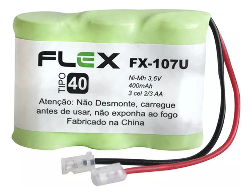 Bateria Para Telefone Sem Fio Flex Fx-107u