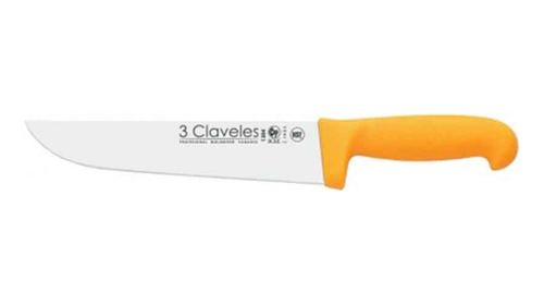 Cuchillo Carnicero Mango Amarillo 15cm 3 Claveles