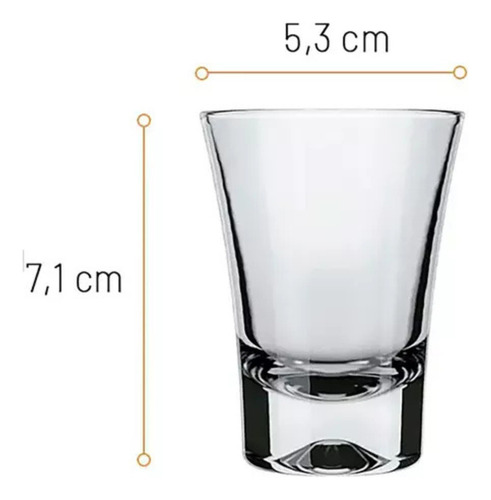 Jogo 12 Copos Shot Dose Vidro Bebidas Cachaça Tequila Vodka Cor Transparente