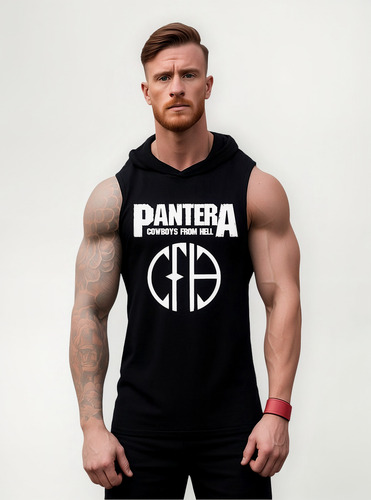 Polera Capucha Musculosa Pantera Cowboys From Hell Grafimax