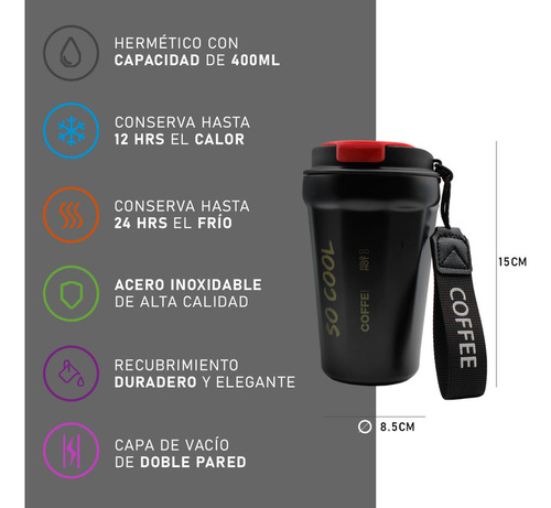 Termo Acero Inoxidable Botella Frio Caliente 400ml