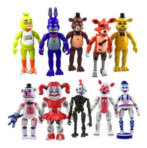 10 Piezas Cinco Noches En Freddy Dolls Five Nights Freddy Co