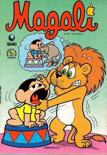 Magali N° 98 - 36 Páginas Em Português - Editora Globo - Formato 13,5 X 19 - Capa Mole - 1993 - Bonellihq Cx443 E21