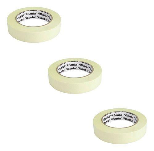 Cinta Masking Tape 24 Mm Para Uso General 3 Pz 50m Santul