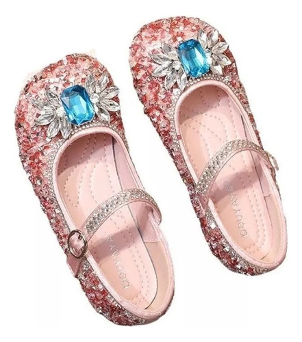 Zapatilla De Cristal Rendimiento Infantil Princesa Elsa Moda