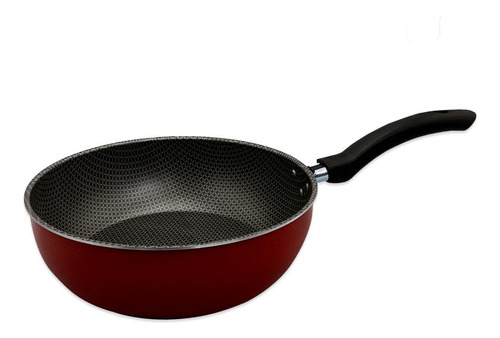 Frigideira Wok Antiaderente 24cm - Vermelha