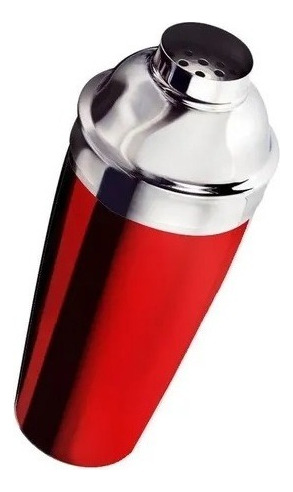 Coqueteleira 500ml Reforçada Inox Mundiart P. Drinks/bar Cor Vermelho