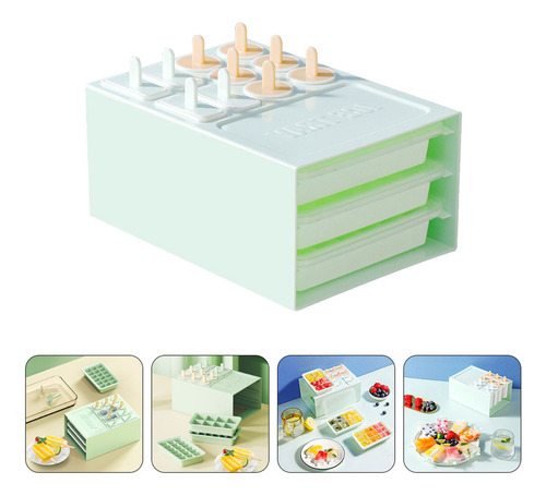 Moldes De Hielo Reutilizables, Caja De Paletas Para Piruleta