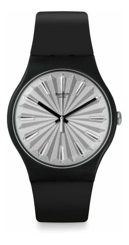 Reloj Swatch Unisex Negro Silver Shield Suob172 