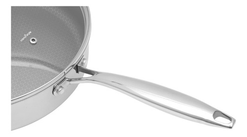 Frigideira Inox E Tampa 28 Cm Coleção Isa Scherer Mimo Style Cor Prateado