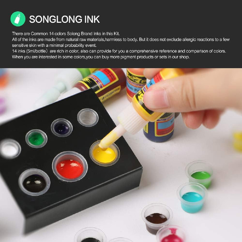 Kit De 54 Colores Tinta Para Tatuaje Profesio Tattoo Ink Set