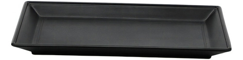 Prato Retangular Melamina Black 26,5 X 13,9 Cm Ref 5376