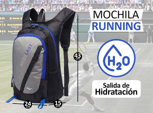 Imagen 2 de 10 de Mochila Everlast Liviana Running Trekking Deporte New Diseño