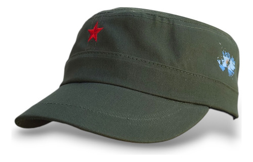 Gorra Che Militar Estrella Islas Malvinas Visera Corta 