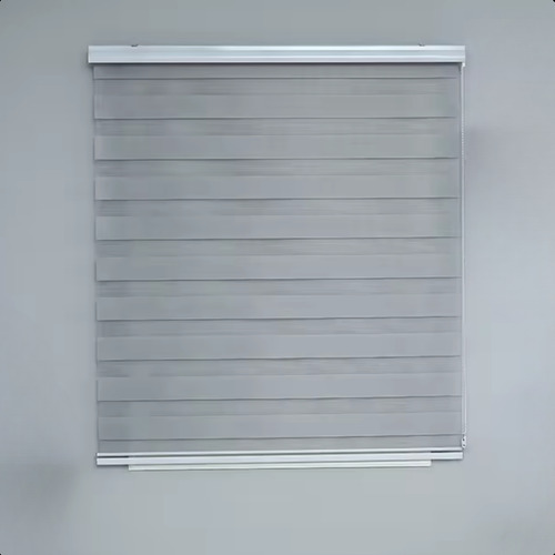 Persiana Rolo Double Vision Zebra 1,60l X 1,60a Cinza Escuro