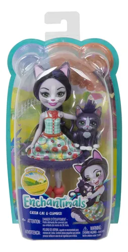 Enchantimals Ciesta - Muñeca De Gato Y Animal Escalador, M.
