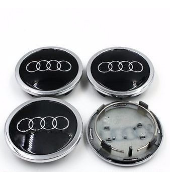 Set 4 Tapa Cubos (cono) Audi 69mm