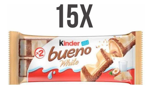 Kit 15 Choc Kinder Bueno White 43g Pronta Entrega