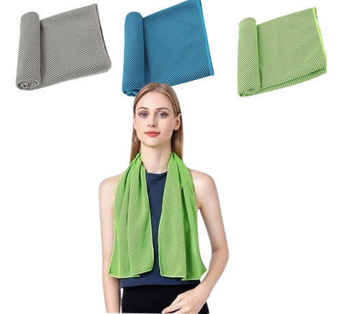 3 Toallas Frías Para Deporte - Absorbe Sudor Al Instante