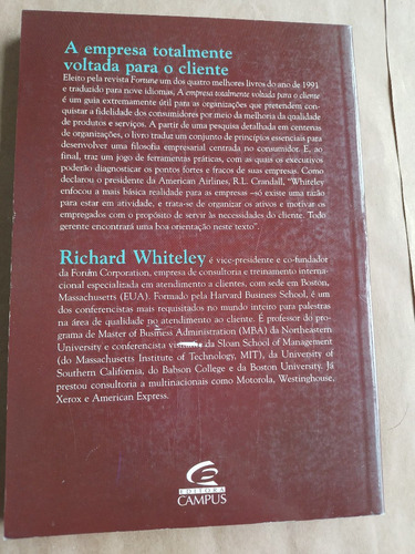 A Empresa Totalmente Voltada Para O Cliente Richard Whiteley (Usado)