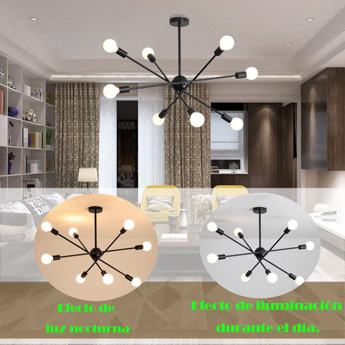 Lámpara Industrial De Techo Decorativas Colgantes De 8 Luces