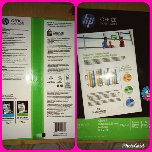 Resma De Papel Oficio Hp 8.5 X 13 Ofice 2 216mm X 330mm
