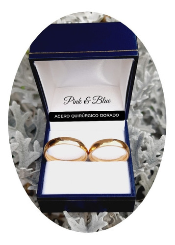 Anillo Alianza De 4mm - Acero Quirúrgico 316l Dorado