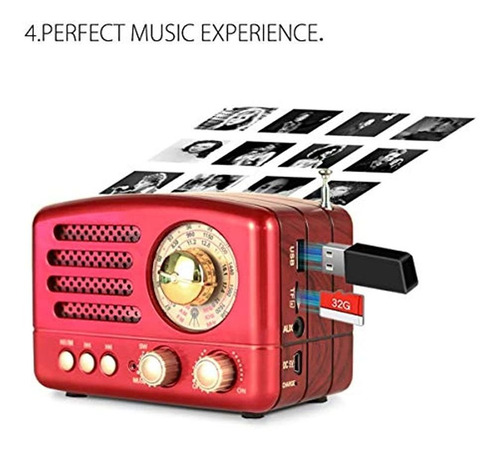 Imagen 6 de 8 de Radio Retro Fm Am Sw Mp3 Bluetooth Transmisor Aux