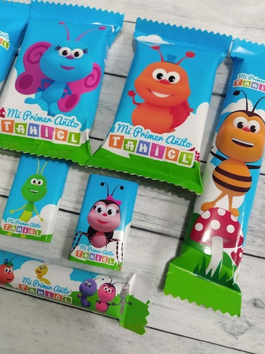 Golosinas Personalizadas Bichikids Candy Bar 10 Niños