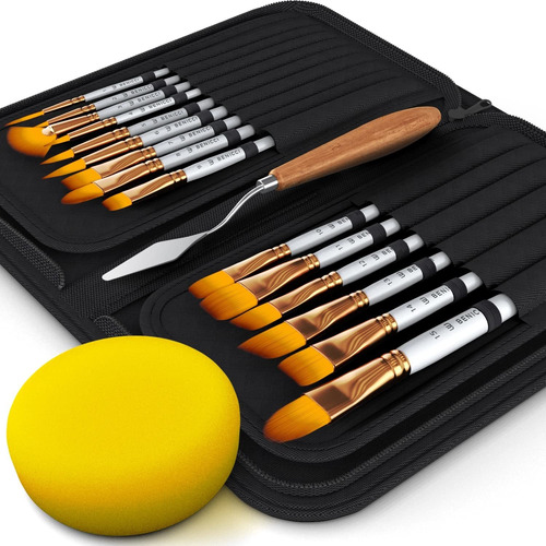 Paint Brush Set Of 16 15 Different Shape 1 Flat With And