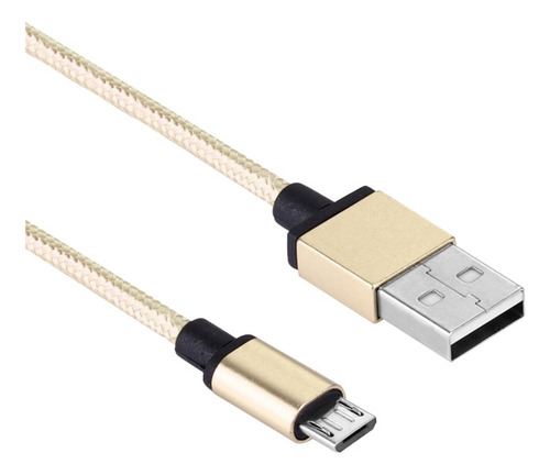 Cabo De Dados Micro Usb Para Usb 2.0 Em Ouro Amarelo Claro D