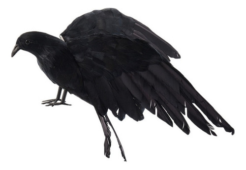 Ch Plumas Halloween Con Forma Pájaro Cuervo, Tamaño Grand