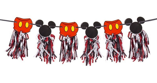 Guirnalda Borla Para Decoración Fiesta Motivo Mickey Mouse