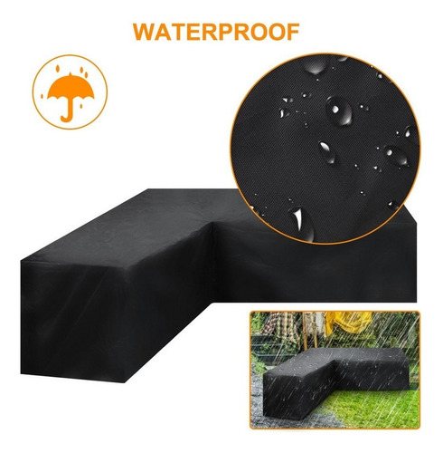 Funda Sofá Esquinero De Jardín En Forma De L Cubierta Mueble