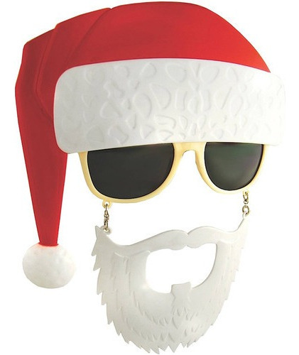 Gorro Con Gafas De Sol Y Barba De Santa Claus Para Hom