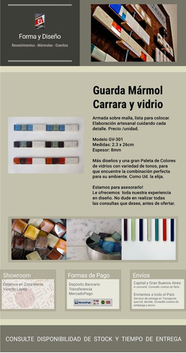 Guarda Carrara. Venecitas Vidrio, Gv301 - Forma Y Diseño